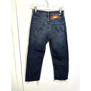 Mother Jeans Womens 24 Tomcat Ankle Straight Leg Roasting Nuts Sun Graphic